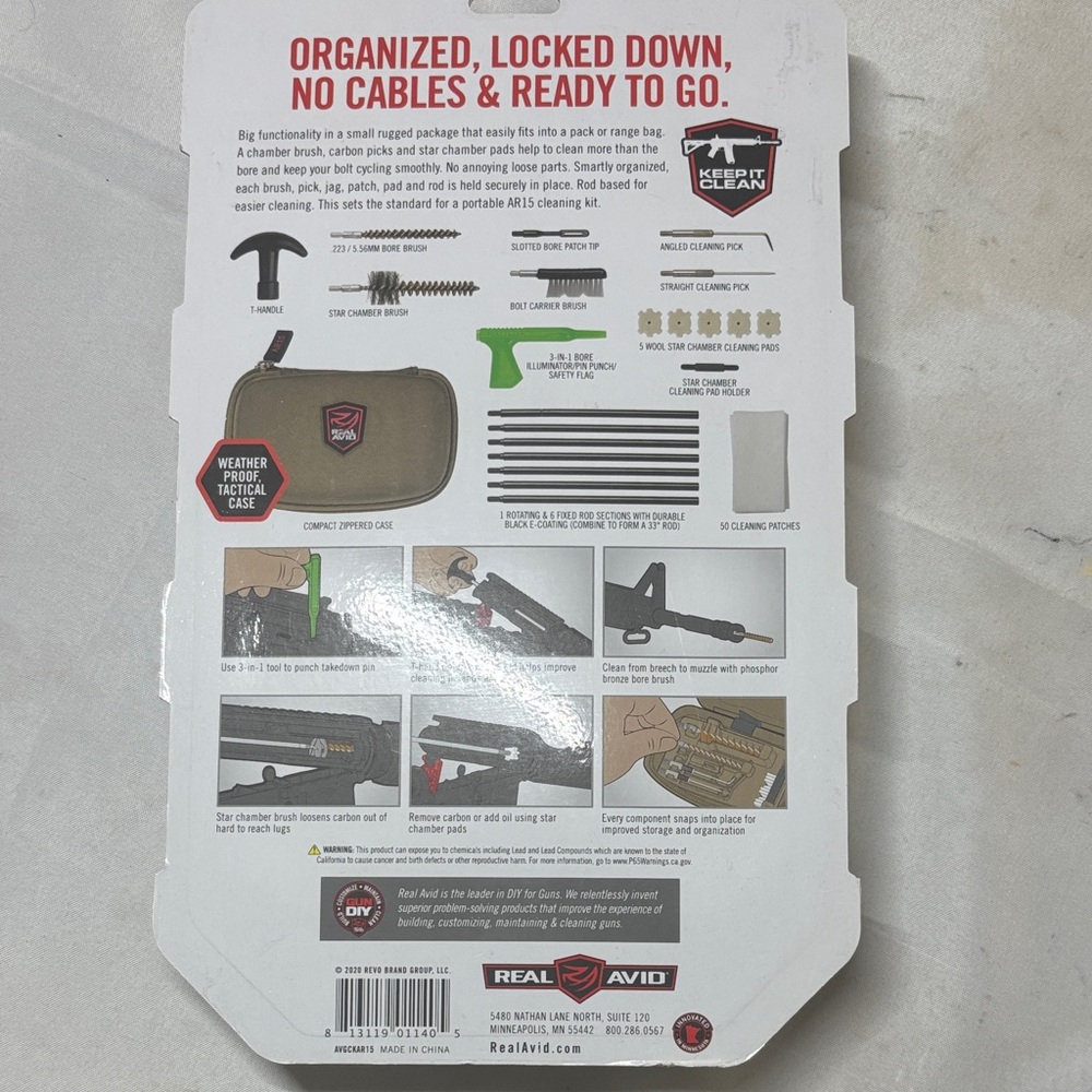AR15 Tactical Cleaning Kit - Black and Silver - Picture 2 of 4